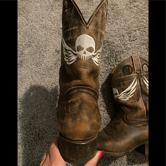 Colt ford distressed Leather, square toe boots - Picture 3 of 5